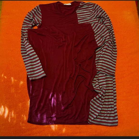 Vintage boho Lagenlook long sleeve balloon jersey midi dress made in Italy EUC - Picture 6 of 12